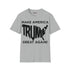 Make America Great Again and Trump Word USA Map Unisex Softstyle T-Shirt