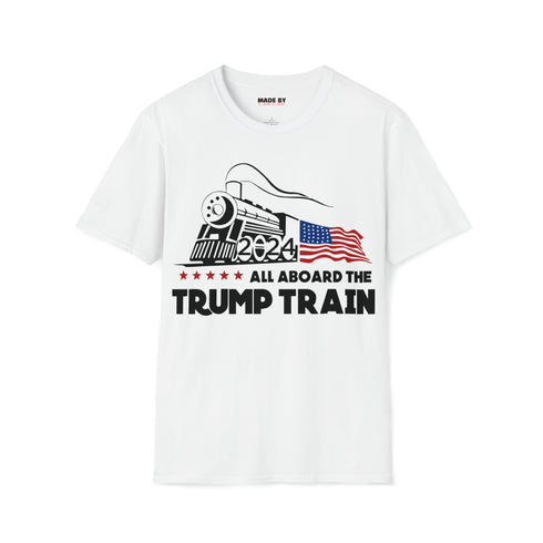 All Aboard The Trump Train 2024 Unisex Softstyle T-Shirt