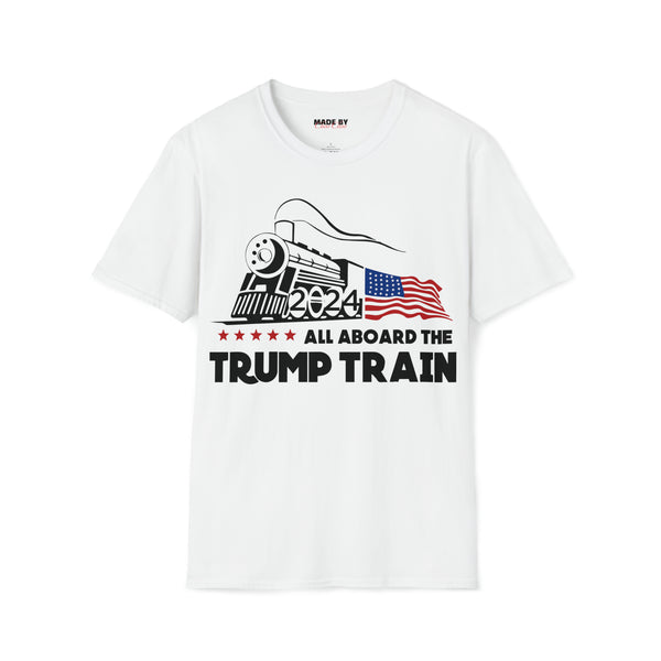 All Aboard The Trump Train 2024 Unisex Softstyle T-Shirt