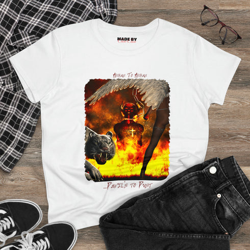 Ashes To Ashes, Devil’s To Dust....Original Art By ©®Choo Choo - Women's Cotton T-Shirt