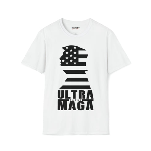 ULTRA MAGA Trump Flag Silhouette Unisex Softstyle T-Shirt