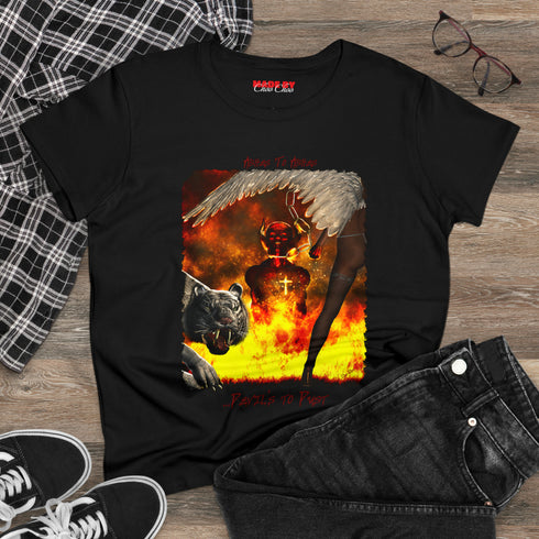 Ashes To Ashes, Devil’s To Dust....Original Art By ©®Choo Choo - Women's Cotton T-Shirt