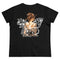 Large Back Design Romans 12:2 White on Black Women's Cotton T-Shirt