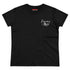 Large Back Design Romans 12:2 White on Black Women's Cotton T-Shirt