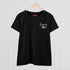 Large Back Design Romans 12:2 White on Black Women's Cotton T-Shirt