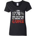 We The People 1776 Guns Ladies' V-Neck T-Shirt