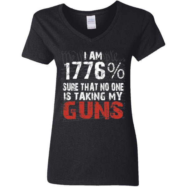 We The People 1776 Guns Ladies' V-Neck T-Shirt