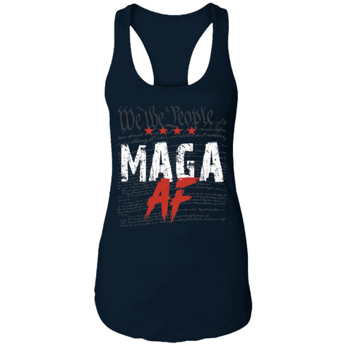We The People MAGA AF Ladies Ideal Racerback Tank