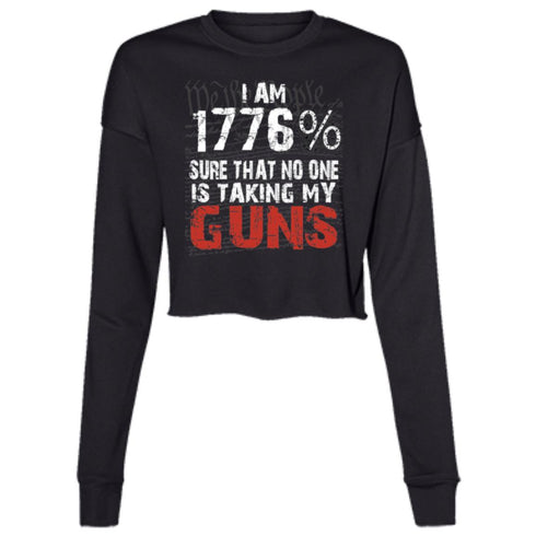 We The People 1776 Guns Ladies' Cropped Fleece Crew