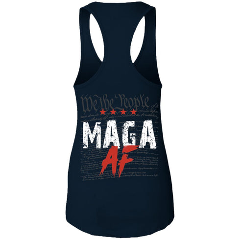 We The People MAGA AF Ladies Ideal Racerback Tank