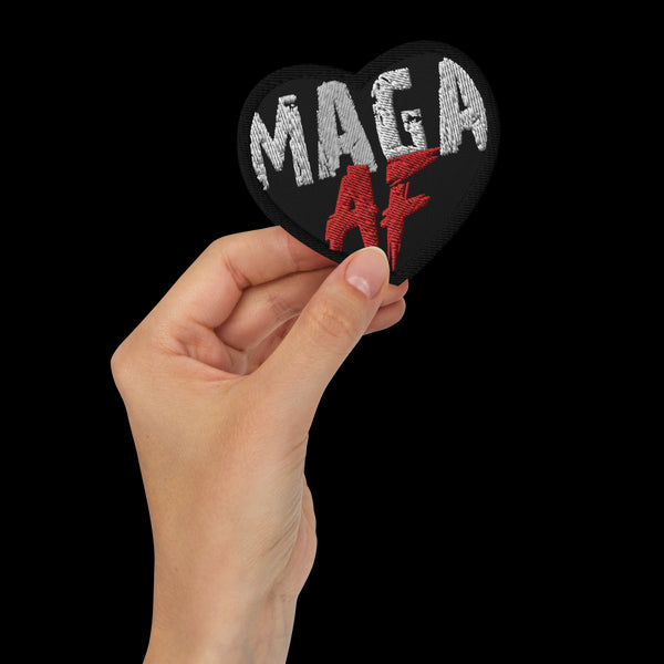 MAGA AF Embroidered Heart Patch
