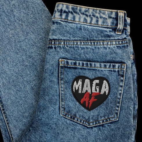 MAGA AF Embroidered Heart Patch
