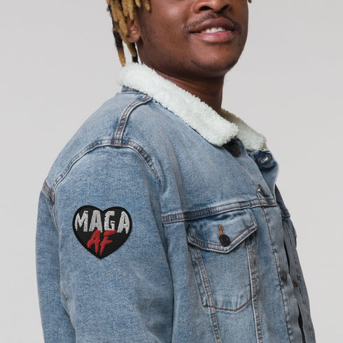 MAGA AF Embroidered Heart Patch