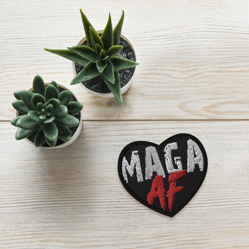 MAGA AF Embroidered Heart Patch