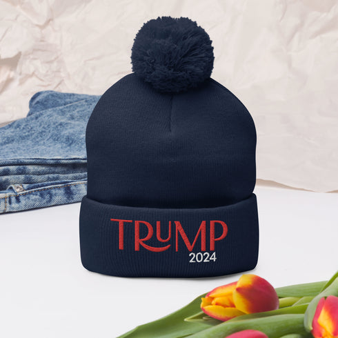 TRUMP 2024 Pom-Pom Beanie
