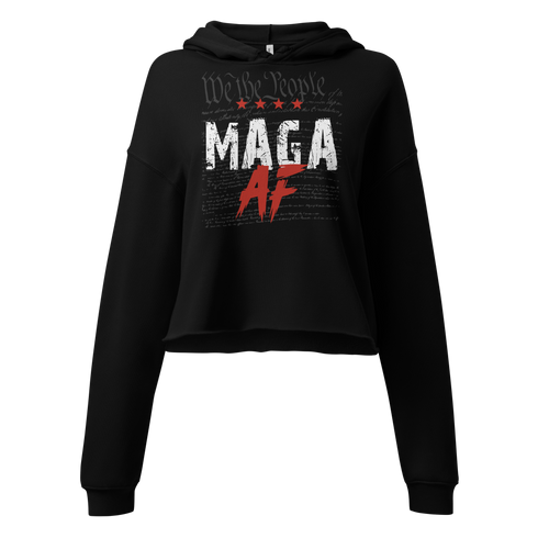 We The People MAGA AF Crop Hoodie