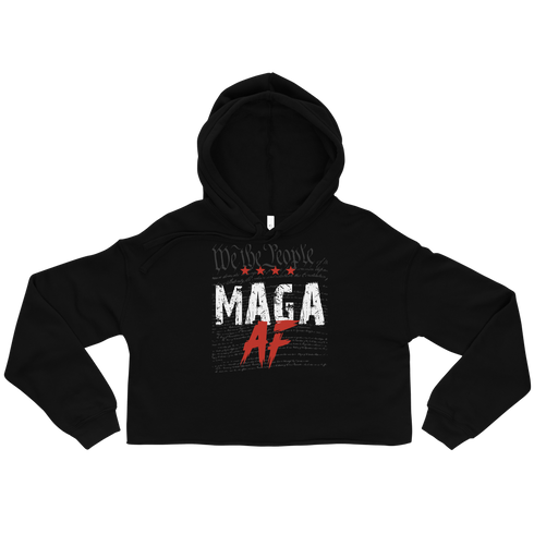 We The People MAGA AF Crop Hoodie
