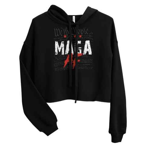 We The People MAGA AF Crop Hoodie