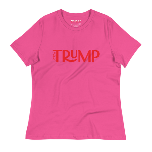 HOT PINK Red Trump 2024 Women's Relaxed T-Shirt
