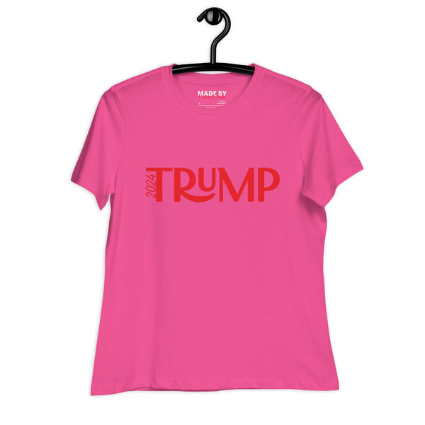 HOT PINK Red Trump 2024 Women's Relaxed T-Shirt