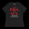 Black PMS & Gun Women's Relaxed T-Shirt