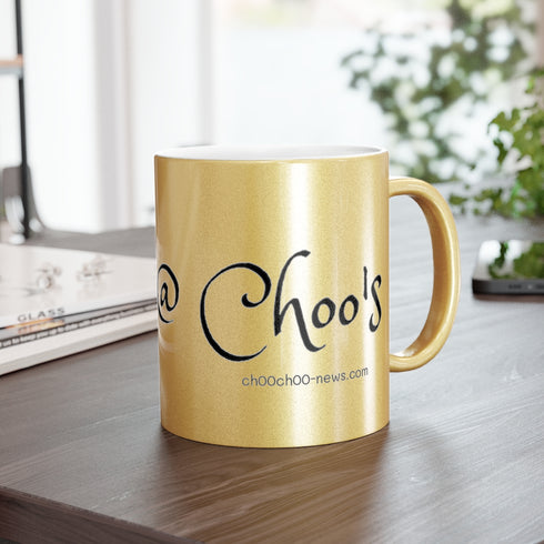 Chillin @ Choo's URL Black Metallic Mug (Silver\Gold) 11oz