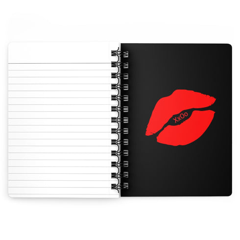 Choo Choo Logo Chillin @ Choo's Lips Black Spiral Bound Journal