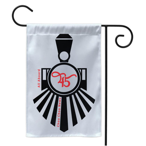 Choo Choo News 45 All Aboard Train Yard Flags (Single Side Print) Small
