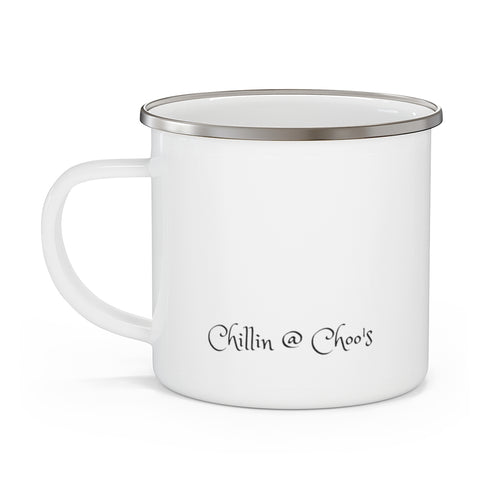 Choo Choo Logo Chillin @ Choo's Enamel Camping Mug 12 oz