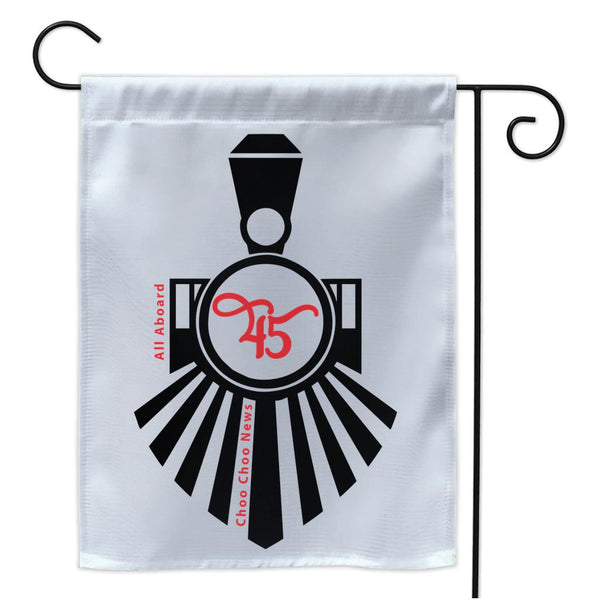 Choo Choo News 45 All Aboard Train Yard Flags (Single Side Print) Large