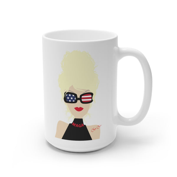 Choo Choo Logo Chillin @ Choo's White Ceramic Mug, 15oz