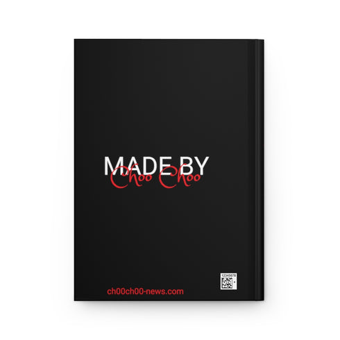 Choo Choo Logo Chillin @ Choo's Black Hardcover Journal Matte