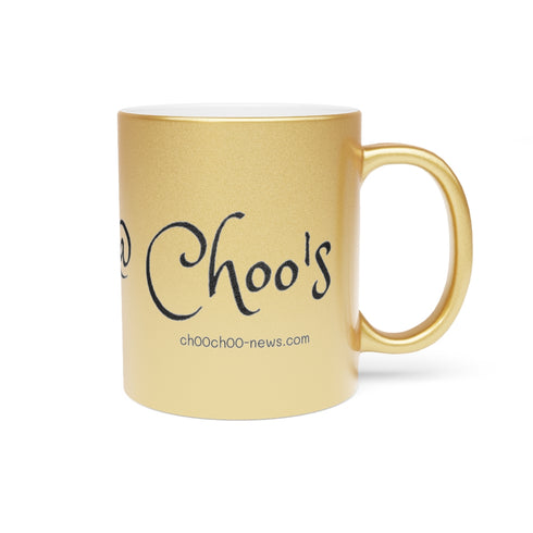 Chillin @ Choo's URL Black Metallic Mug (Silver\Gold) 11oz