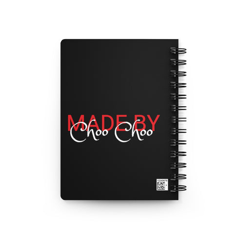 Choo Choo Logo Chillin @ Choo's Lips Black Spiral Bound Journal