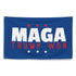MAGA TRUMP WON Blue Flag