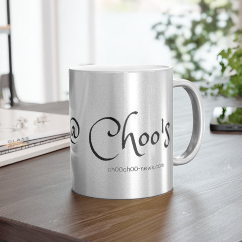 Chillin @ Choo's URL Black Metallic Mug (Silver\Gold) 11oz