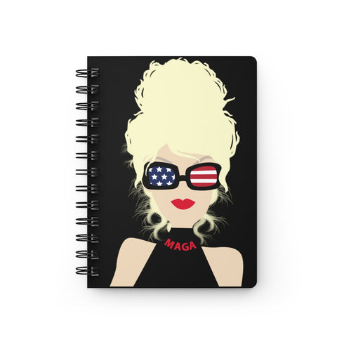 Choo Choo Logo Chillin @ Choo's Lips Black Spiral Bound Journal