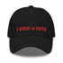 I ROCK in FAITH Dad Hat Red Thread