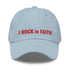 I ROCK in FAITH Dad Hat Red Thread