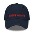 I ROCK in FAITH Dad Hat Red Thread