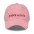 I ROCK in FAITH Dad Hat Red Thread