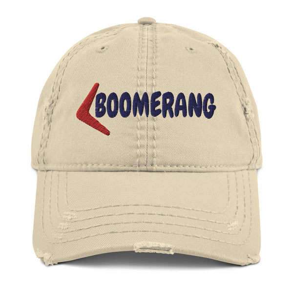 BOOMERANG Red/Blue Threads Distressed Dad Hat