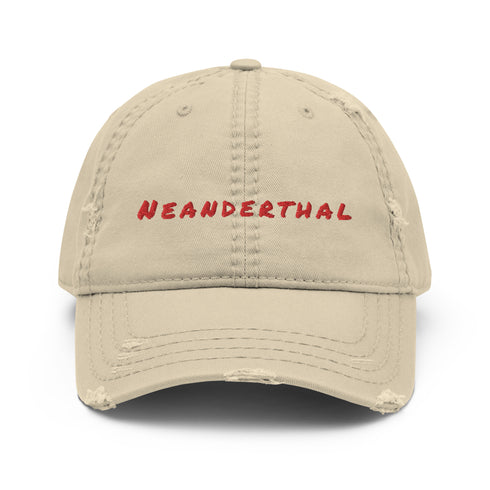 Neanderthal Red Thread Distressed Dad Hat
