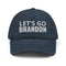 LET'S GO BRANDON White Thread Distressed Dad Hat