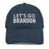 LET'S GO BRANDON White Thread Distressed Dad Hat