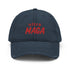 ultra MAGA Red Thread Chillin @ Choo's Distressed Dad Hat