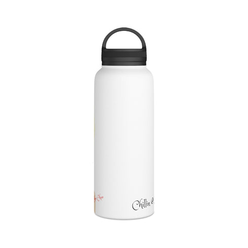 Choo Choo Logo Chillin @ Choo's Stainless Steel Water Bottle, Handle Lid