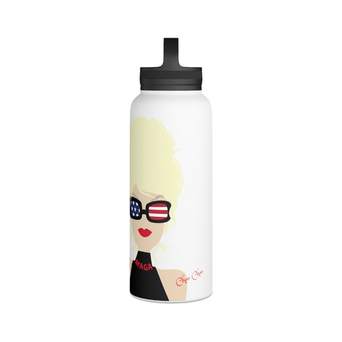 Choo Choo Logo Chillin @ Choo's Stainless Steel Water Bottle, Handle Lid