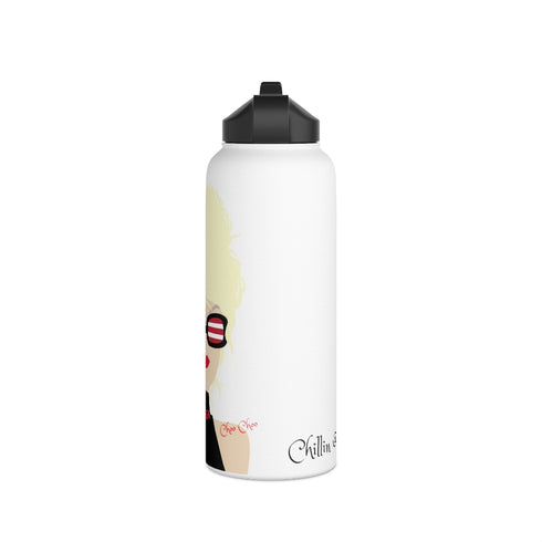 Choo Choo Logo Chillin @ Choo's Stainless Steel Water Bottle, Standard Lid