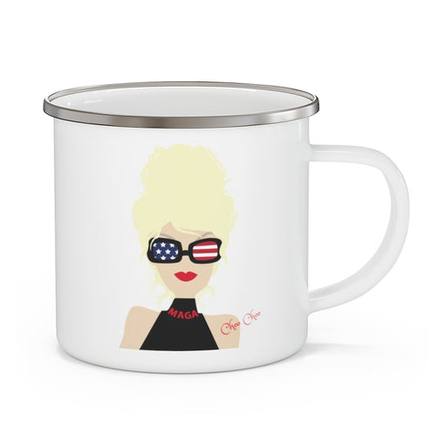 Choo Choo Logo Chillin @ Choo's Enamel Camping Mug 12 oz